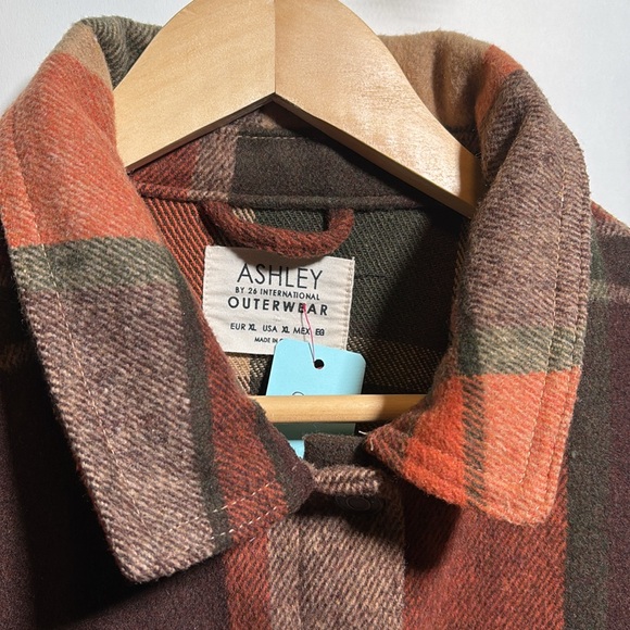 Ashley Outerwear Jacket / Brown plaid / Cozy & Comfy/ trendy  Sz Xl - - Picture 5 of 9